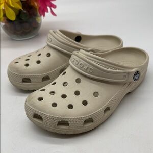 CROCS Kids Sandals in Cream Size 7 CR9060B